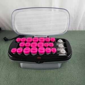 Conair Extreme Flocked 20 Hot Hair Rollers with 2 Clips CHV26HXWR Beauty Pageant